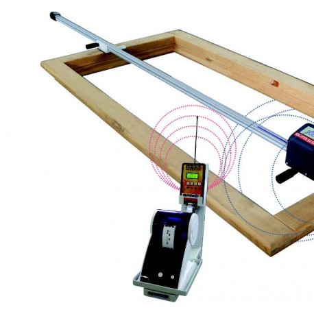 Electronic measuring caliper w/radio transmission
